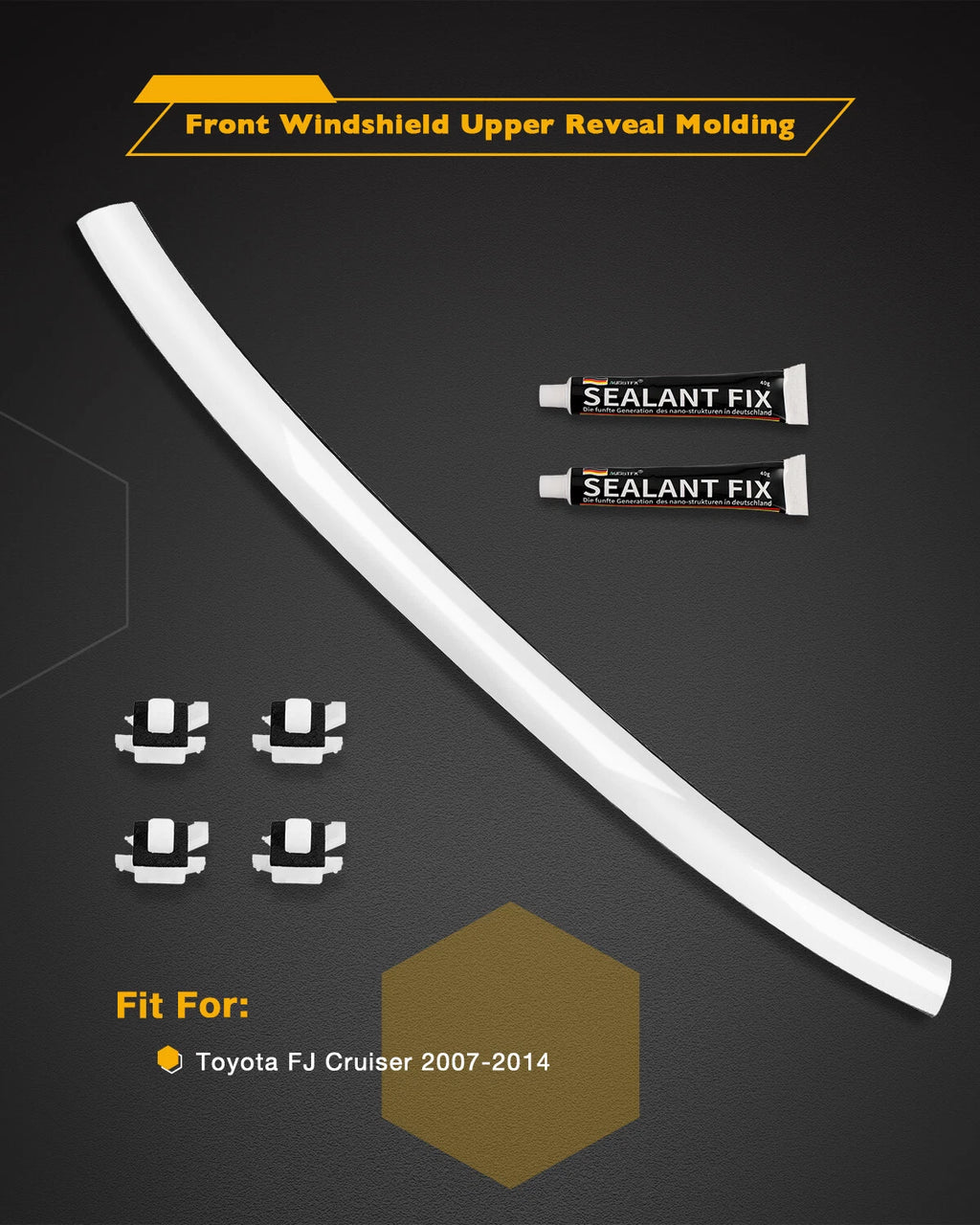 Windshield Reveal Moulding for Toyota FJ Cruiser (2007-2014)