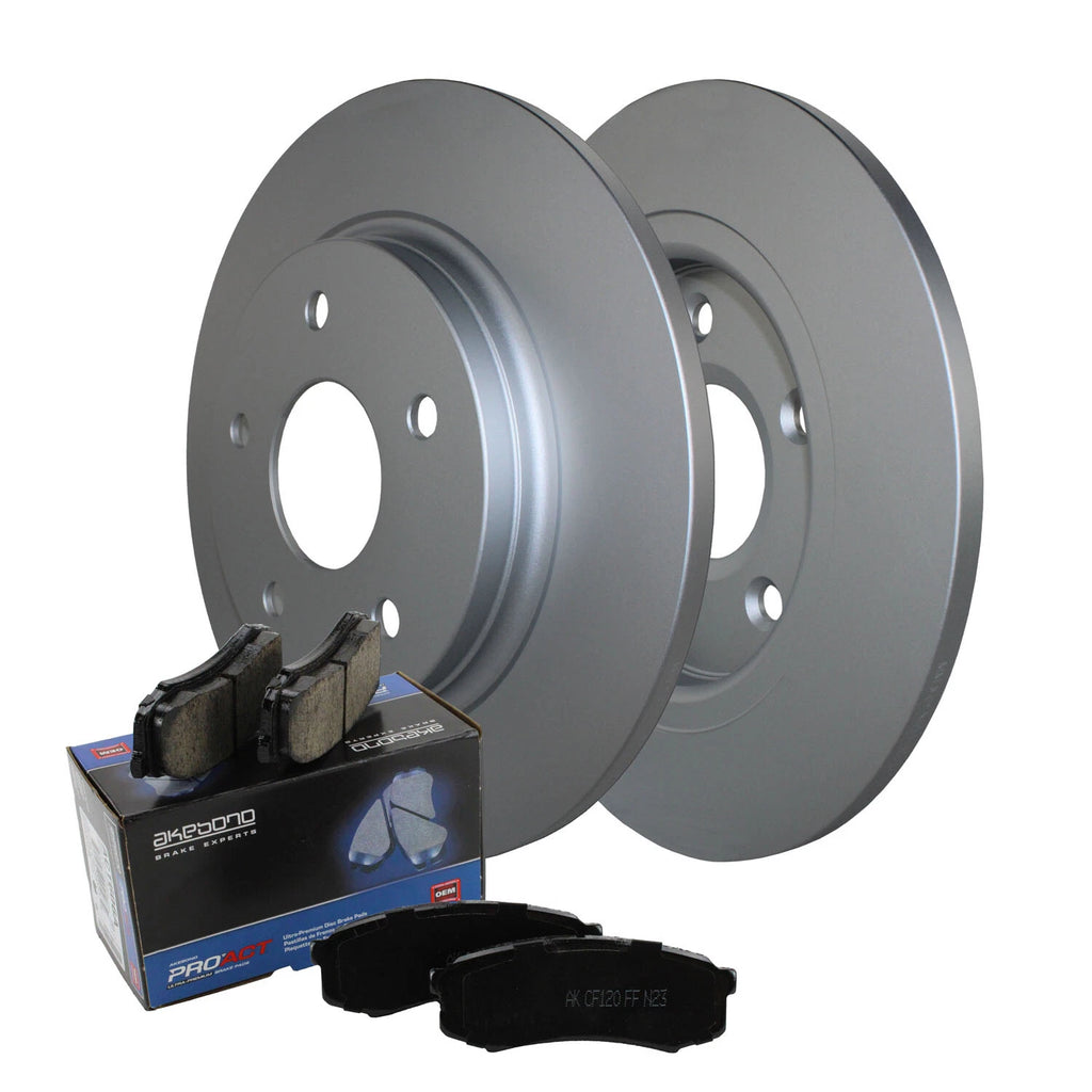 Rear Brake Kit 305mm Rotors & Akebono Ceramic Pads for Chrysler Dodge Ram
