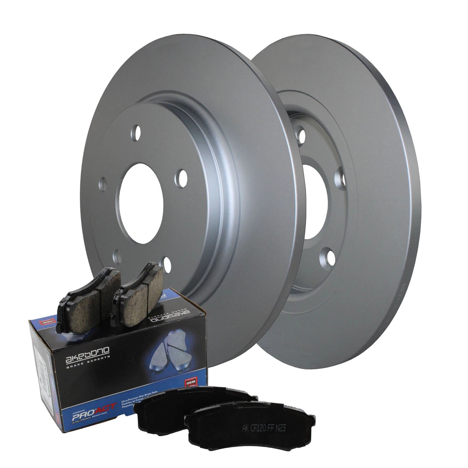 Rear Brake Kit 305mm Rotors & Akebono Ceramic Pads for Chrysler Dodge Ram