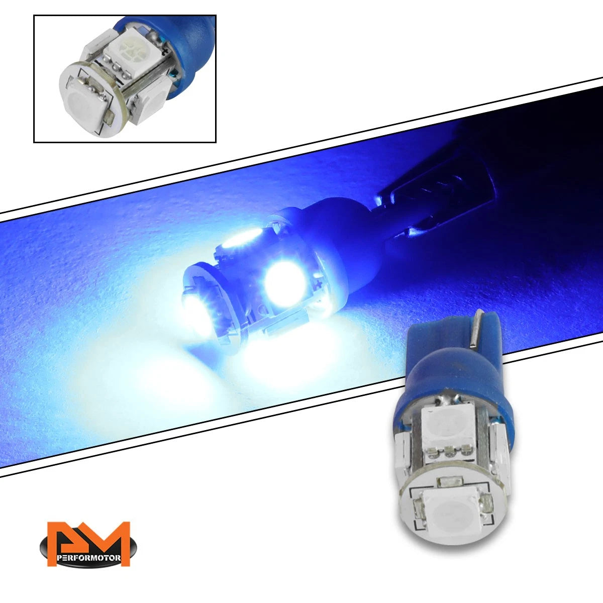 5-Piece Cab Roof Running Light Smoked Housing Blue LED for Chevy GMC C/K (1988–2002)