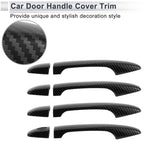 Door Handle Cover Trim for Toyota Prius (2010–2015) Carbon Fiber Black