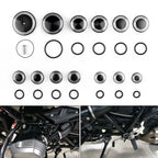Set of 2 Frame Hole Caps for BMW R1200 R Nine T (2014–2016) Black