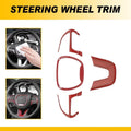 Inner Steering Wheel Cover Trim for Dodge Charger (2015–2023) Red Carbon Fiber