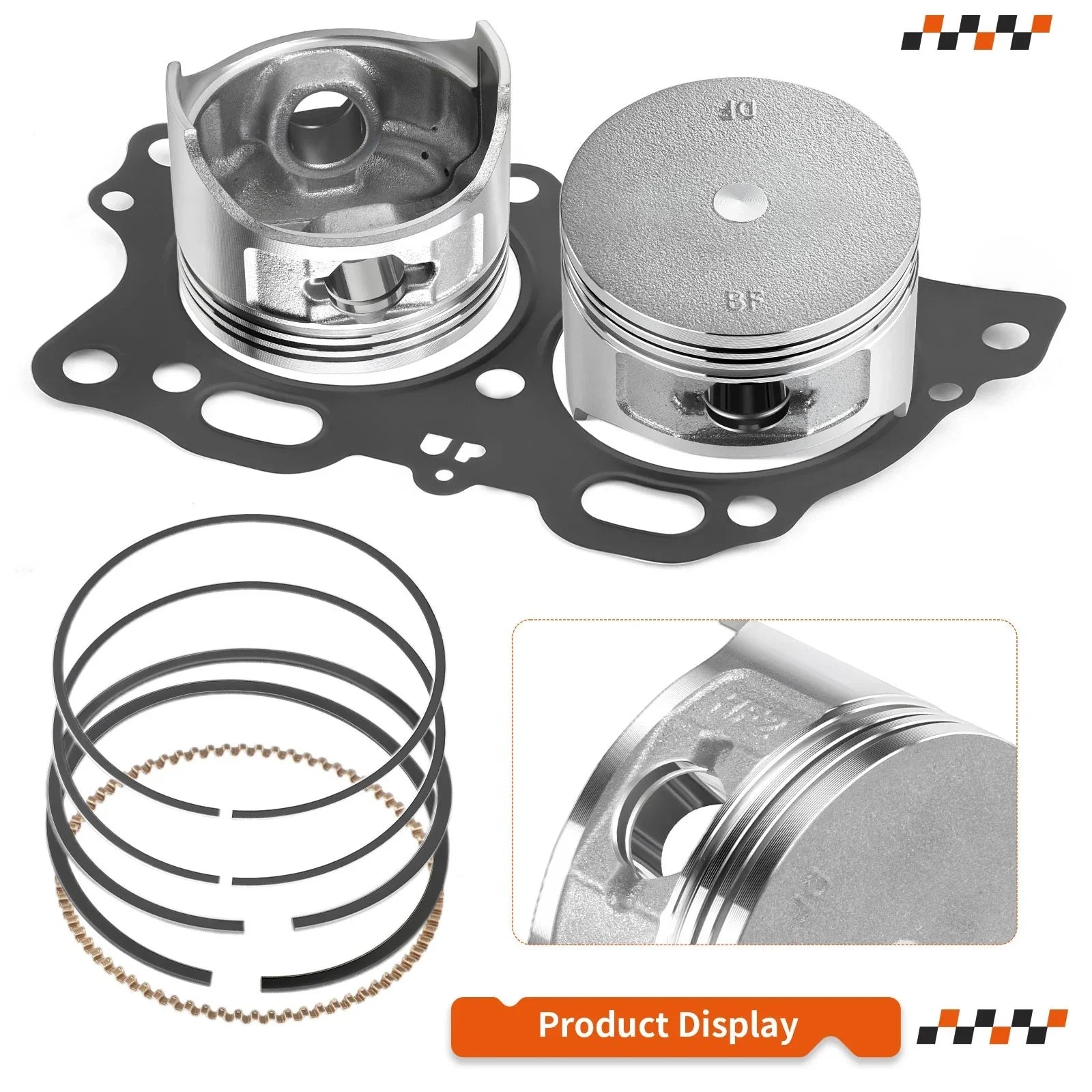 Gasket Piston Ring Rebuild Kit For EZGO Golf Cart Robin 350cc (1996–2008)