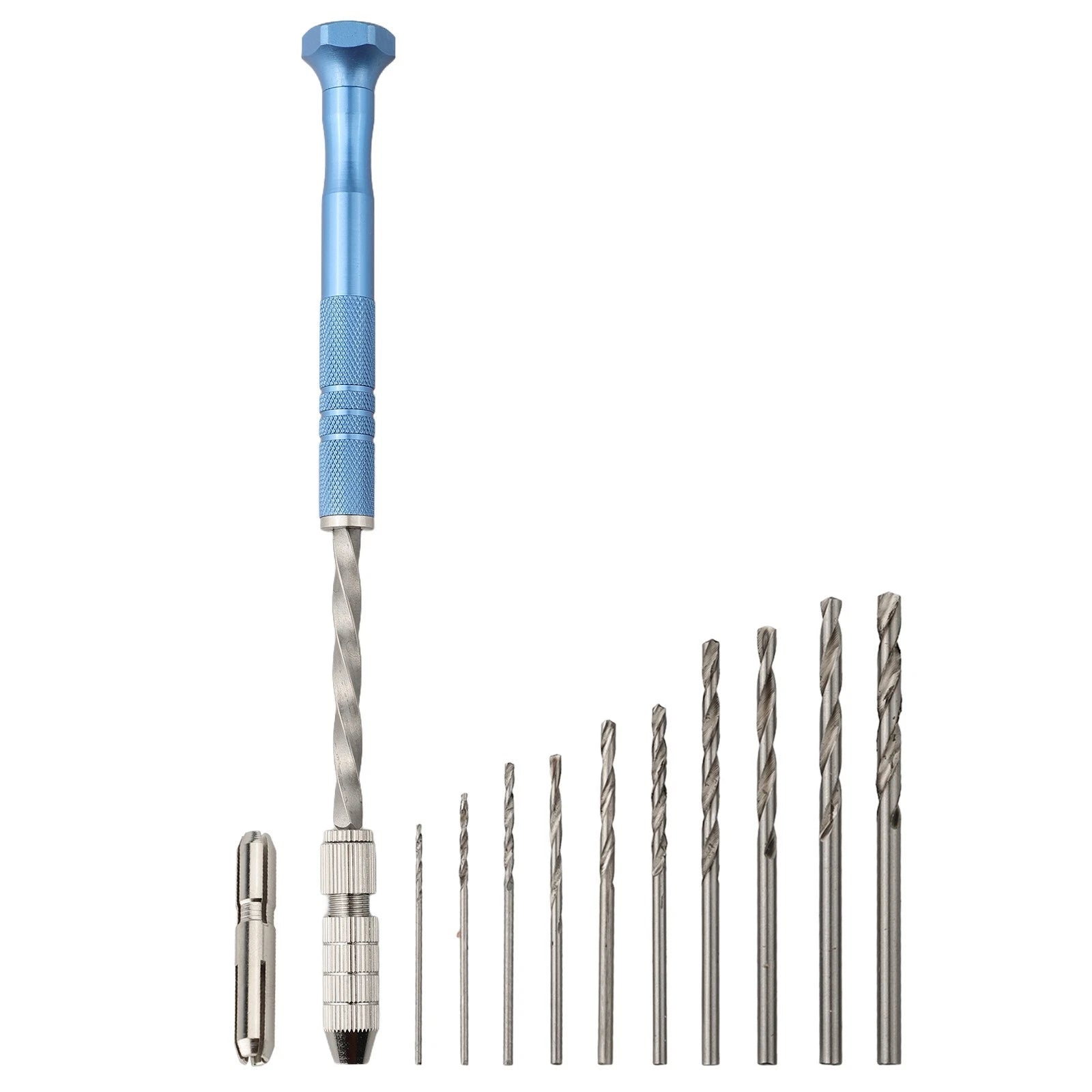 Lightweight Extended Length Hand Drill in Blue Finish