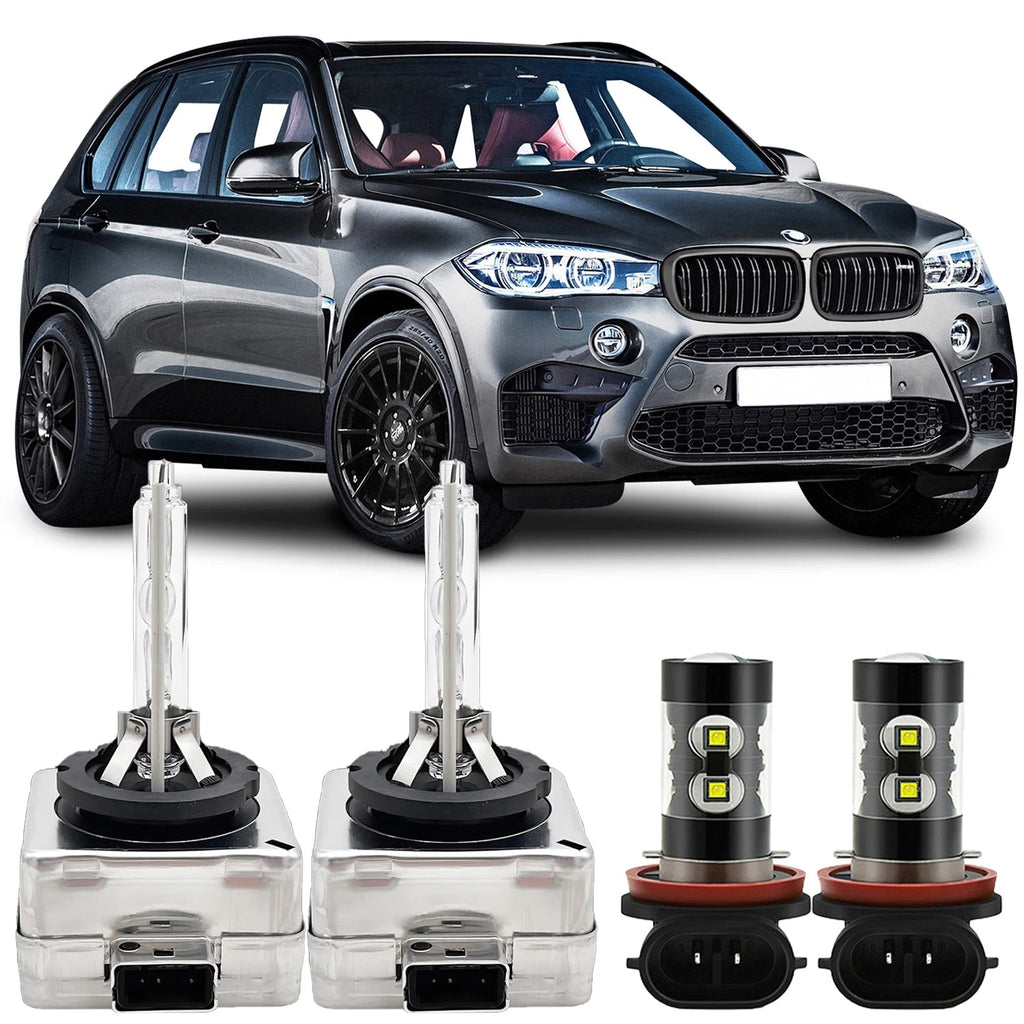 LED Headlight Hi/Low Beam Fog Light Bulb 6000K for BMW X5 (2007–2013)