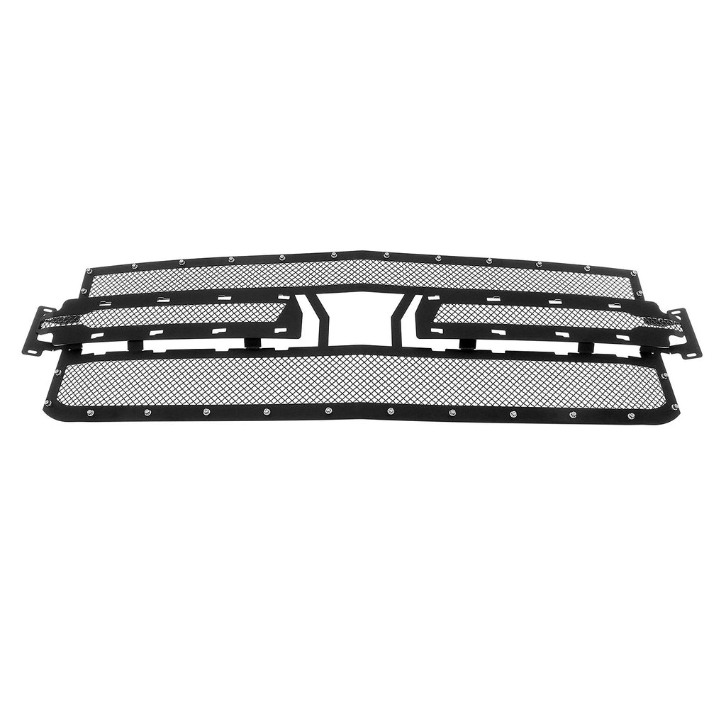 Stainless Black Mesh Rivet Grille for Chevy Silverado 1500 (2019-2022)