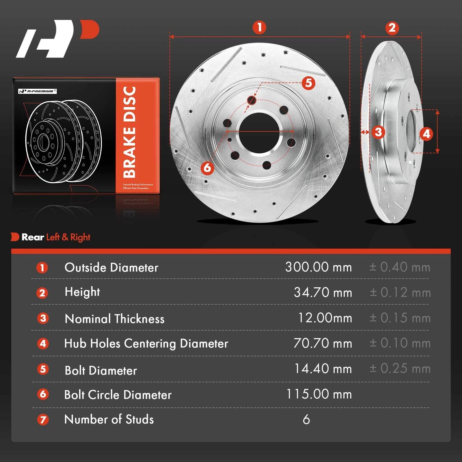 Drilled Brake Rotors for Chevrolet Uplander (2006–2009)