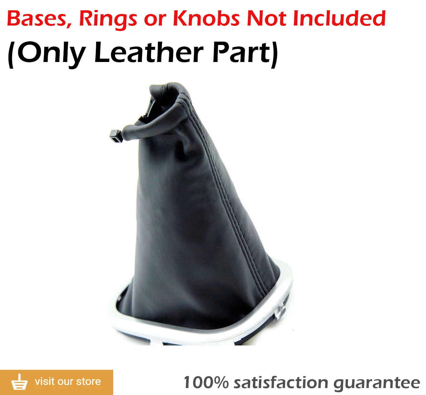 Leather Shift Boot Cover for Nissan Versa (2007–2012) Black