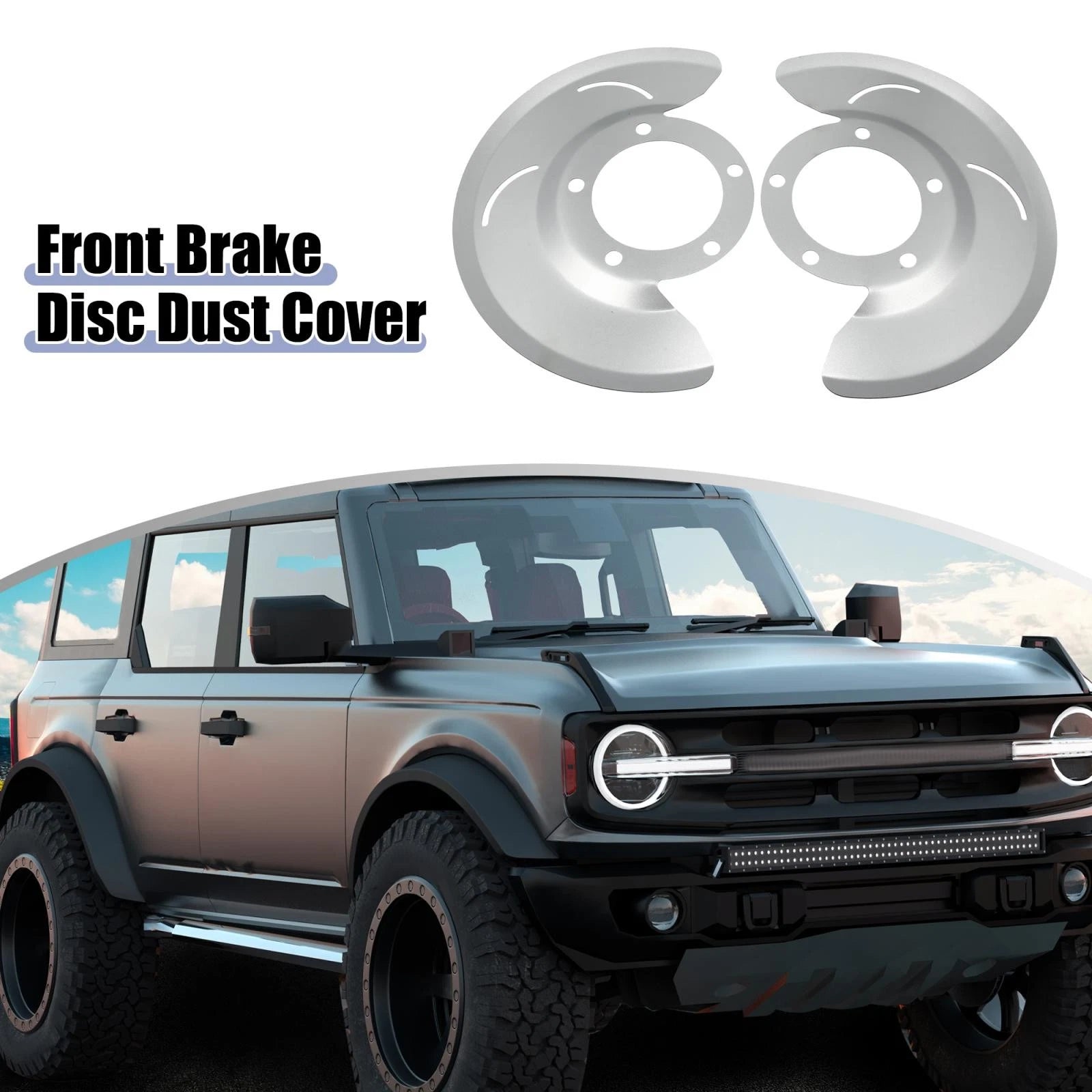 Pair Front Disc Brake Dust Shields for Ford F-150 (1976–1979) 7679BDS