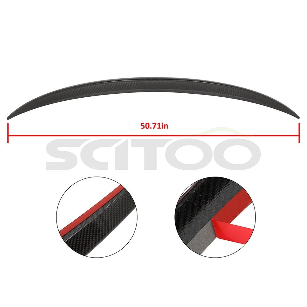 Carbon Fiber Rear Trunk Lid Spoiler Wing for Tesla Model 3 (2017–2023)