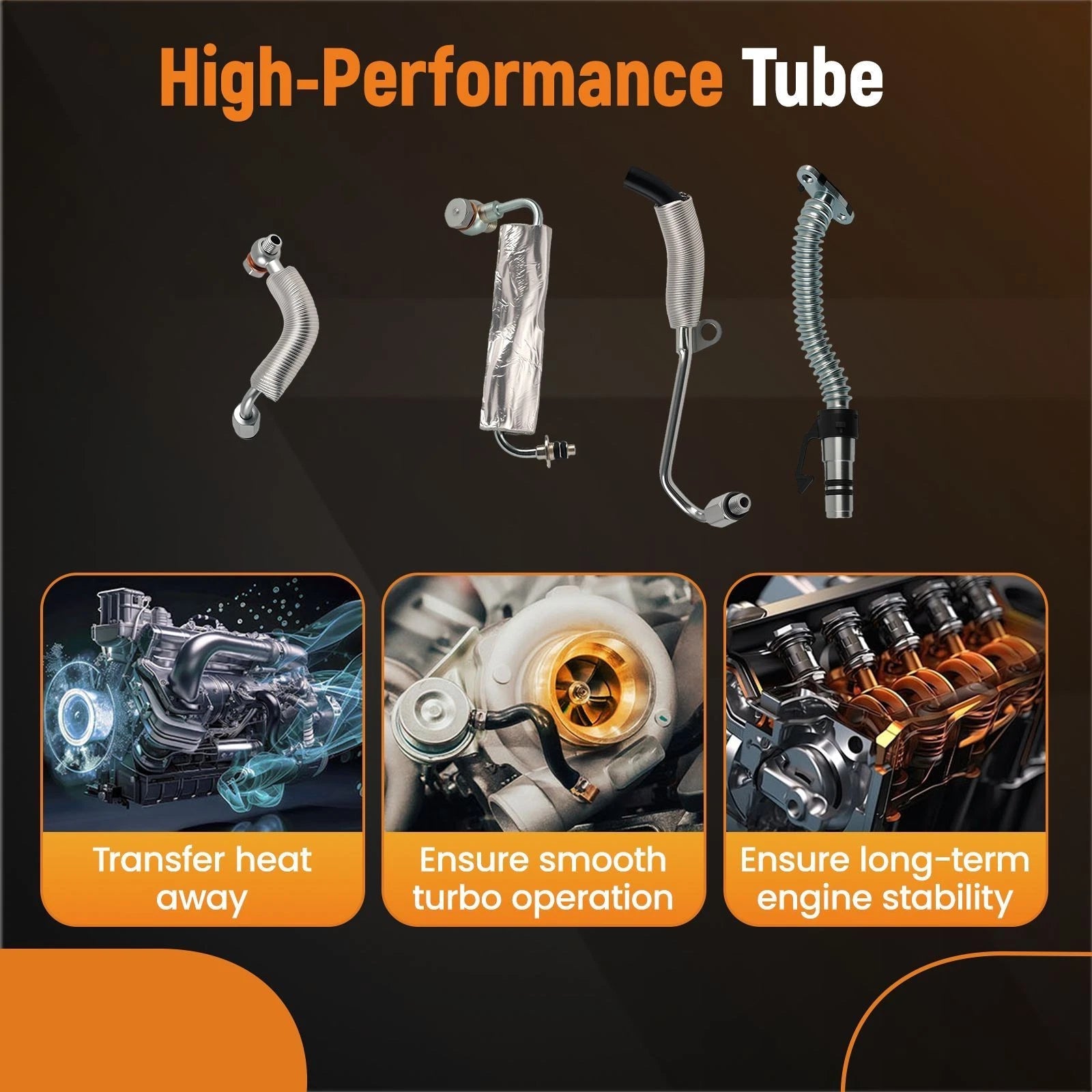 Turbo Charger Coolant Return Hose Line for Chevy Cruze (2011-2019)