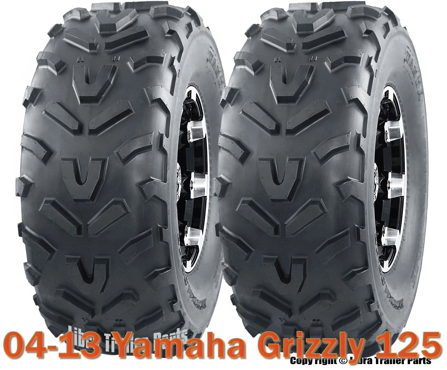 Set of 2 WANDA ATV Tires 20X7-8 /6PR for Yamaha Grizzly 125 (2004–2013)