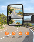 Power Heated Turn Signal Towing Mirrors for Silverado Sierra (2007-2013)