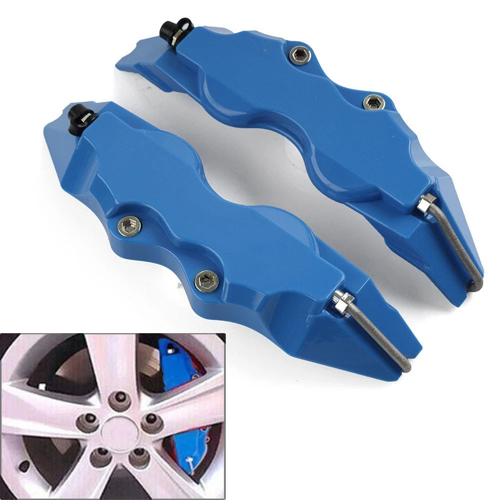 Brake Caliper Cover Set of 2 Small 3D Style Blue Universal