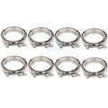 Set of 8 V-Band Turbo Pipe Exhaust Flange Clamps for Universal Fit (–)
