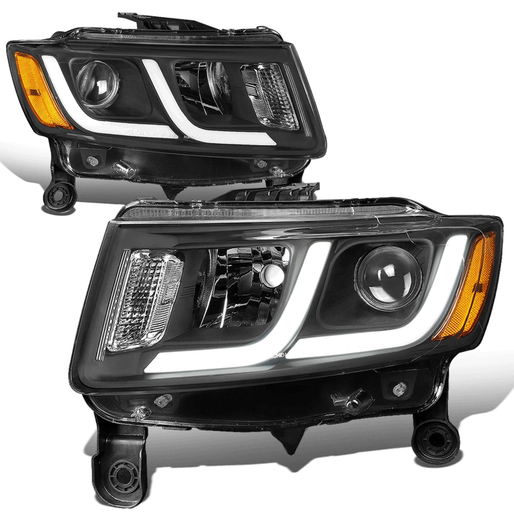 LED DRL Projector Headlight Pair for Jeep Grand Cherokee (2014–2016)