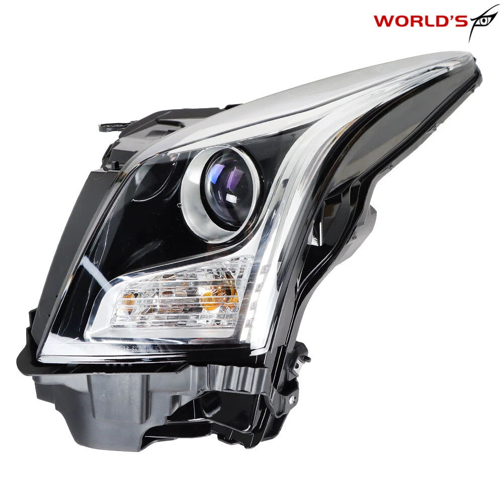 Halogen Projector Headlight Left Side for Cadillac ATS (2013–2018) Chrome