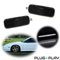 2X Front Side Marker Light Lamp for Nissan 240SX (1989–1994) Smoked White