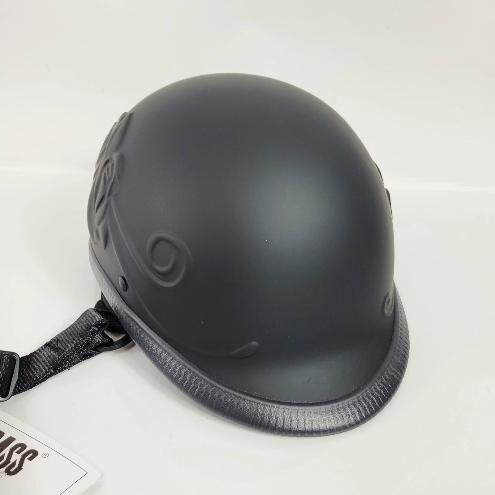 Half Helmet for Motorcycle DOT Approved Rose Tattoo Polycarbonate Shell