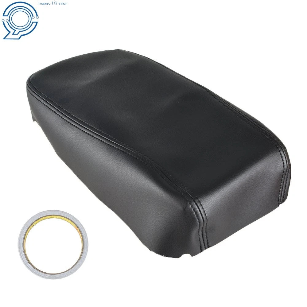 Leather Console Armrest Cover for Toyota Avalon (2013-2018) Black Stitch