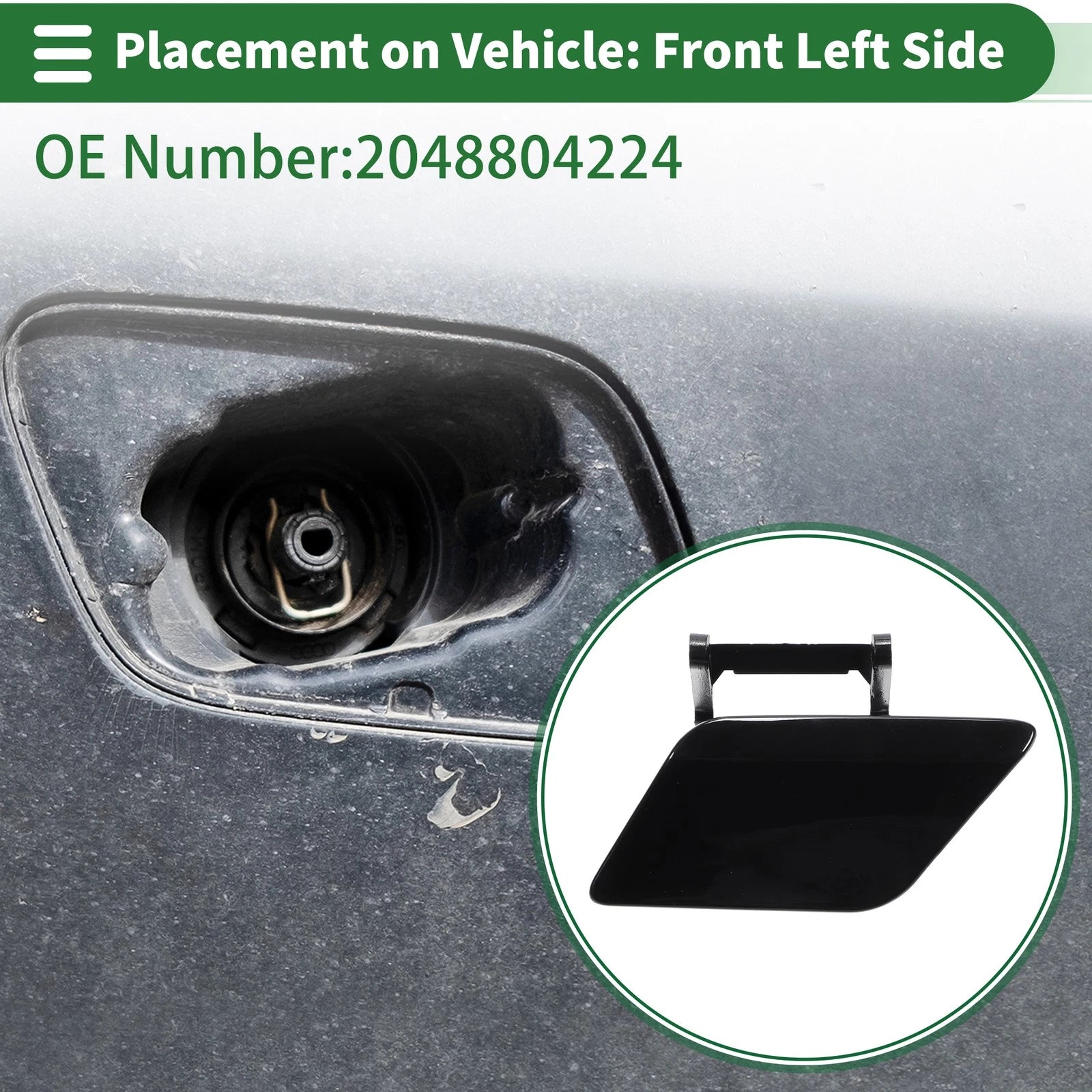 Front Left Headlight Washer Nozzle Cover for Mercedes-Benz (2008–2015)