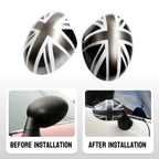 Set of 2 ABS Mirror Cap Covers for Mini Cooper R55 R56 R57 R60 R61 (2008–2016)