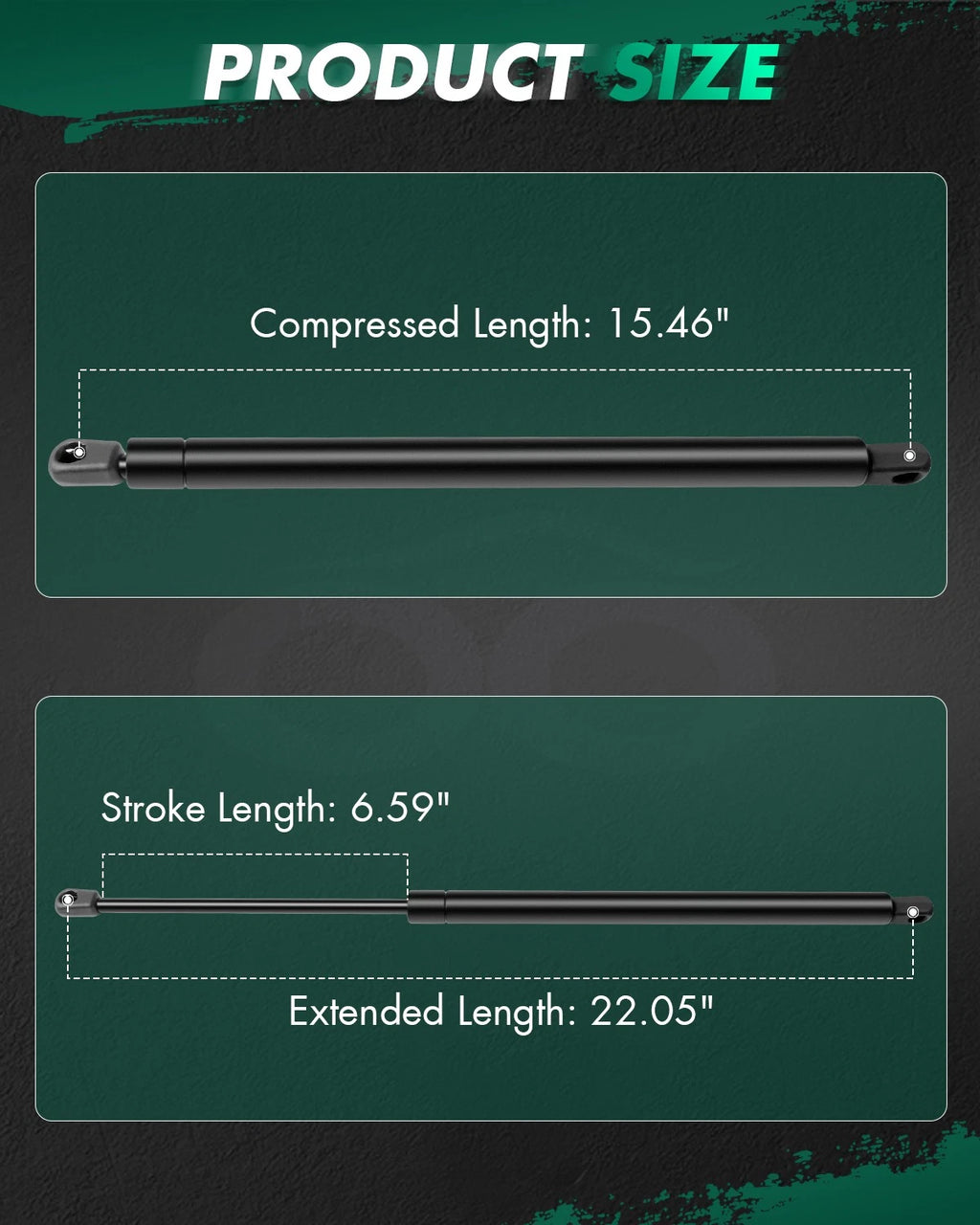 2X Rear Liftgate Hatch Tailgate Lift Supports for Toyota Sienna (2011–2017)