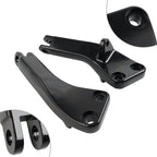 Black Passenger Foot Peg Mount Brackets for Harley Dyna FXDF FXDL FXDC FXDWG