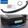 Glossy Black Front Bumper Lip Splitter for Model Y (2020–2024)