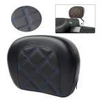 Passenger Bar Backrest Pad for Harley Electra Glide (2014–2023) - Blue Stitching