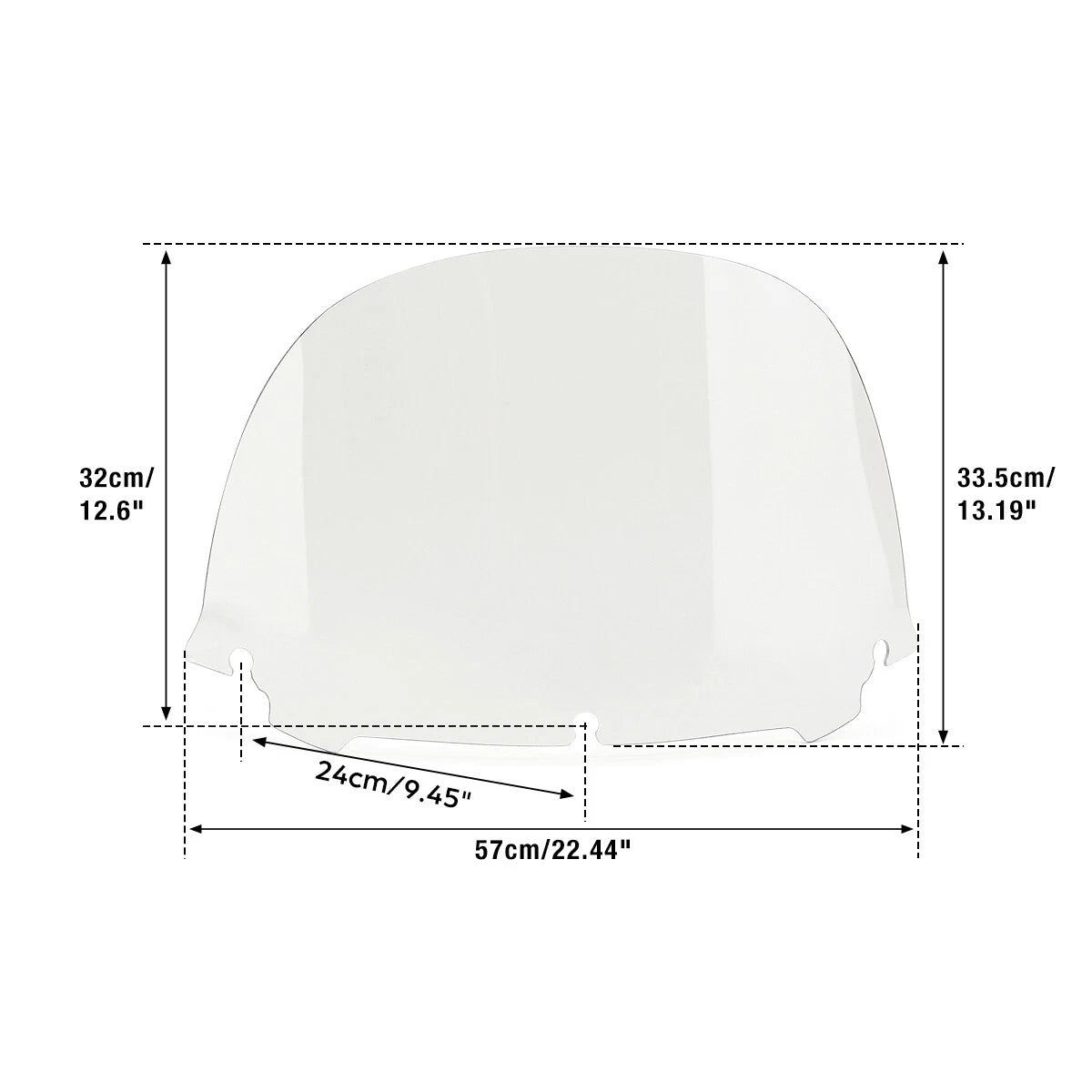 12.5" Clear Windshield for Harley Electra Glide (2014–2021)