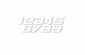 3X Number 4 White Single Digit Plate Decal for Racing
