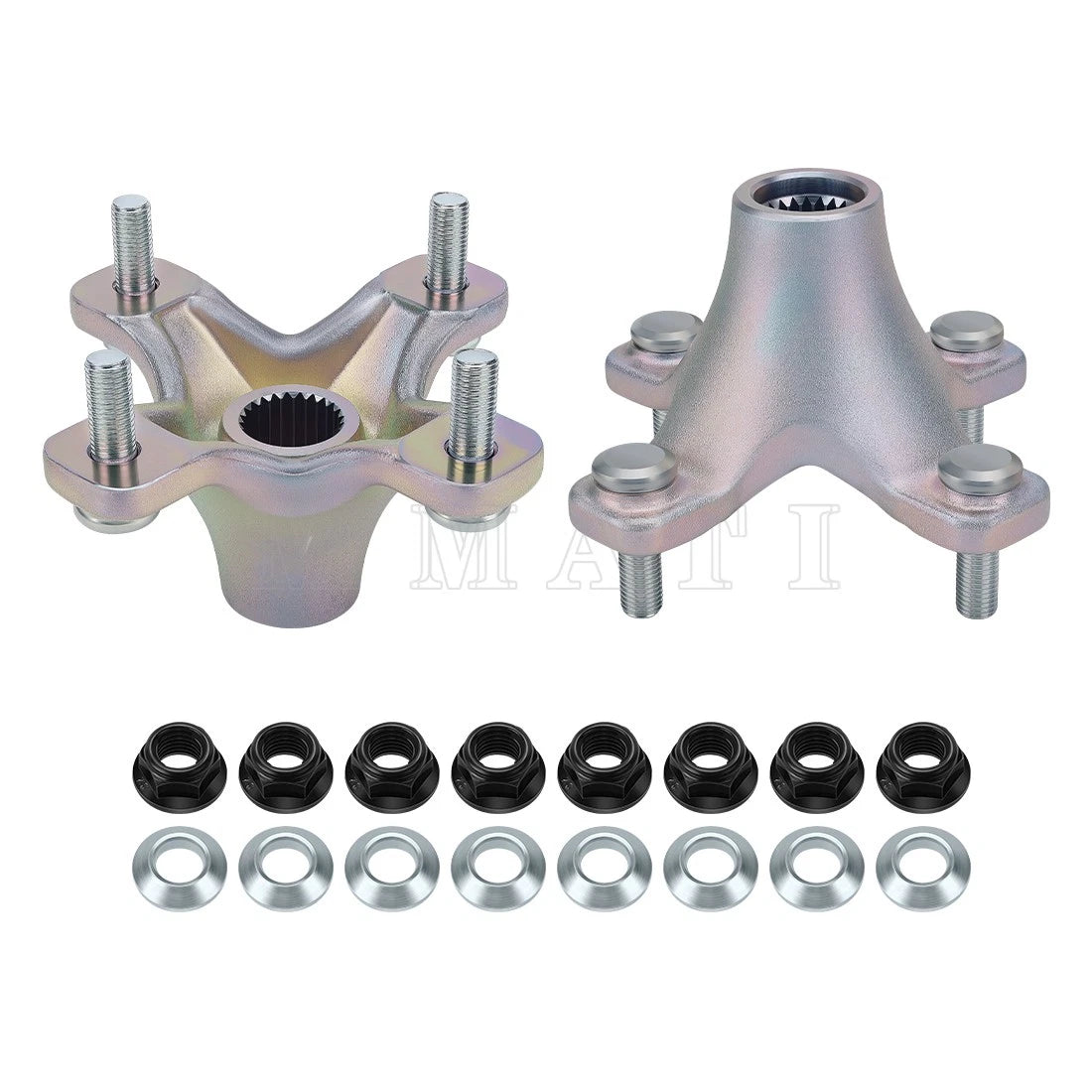 2X Rear Wheel Hubs & Flange Lug Nuts for Honda TRX450R TRX450ER (2006–2009)