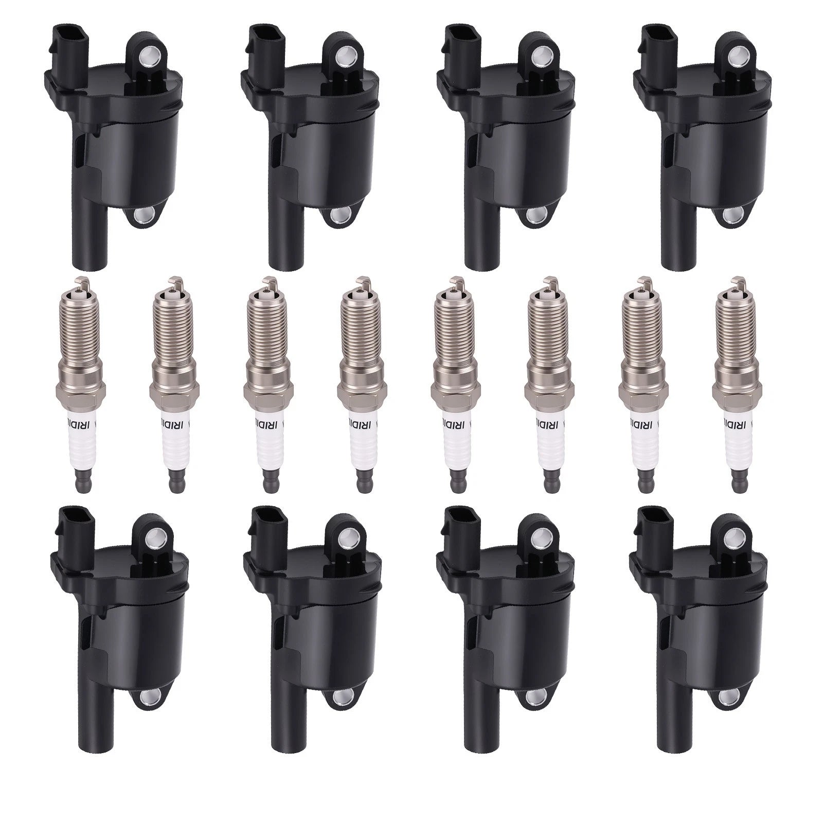 Set of 8 Ignition Coils & Spark Plugs for Chevrolet Silverado 2014-2019