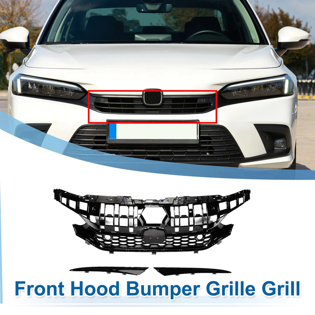 Front Hood Bumper Grille for Honda Civic (2016–2021) Type-R Style