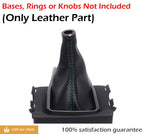 Manual Shift Boot for Honda Civic (2016–2020) Green Stitch Leather Synthetic
