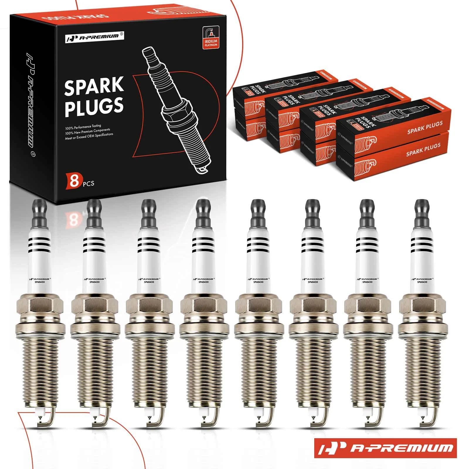 8x Iridium Platinum Spark Plugs for Mercedes-Benz C63 AMG (2008–2015)