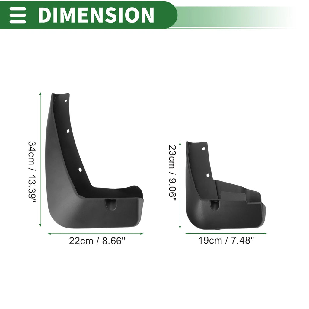 Set of 4 Mud Flaps Splash Guards for Nissan Murano (2015–2019)