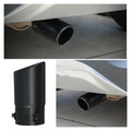 Set of 2 Exhaust Tips for Universal Fit (2.75" Black Inlet Stainless Steel)