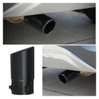 Set of 2 Exhaust Tips for Universal Fit (2.75" Black Inlet Stainless Steel)