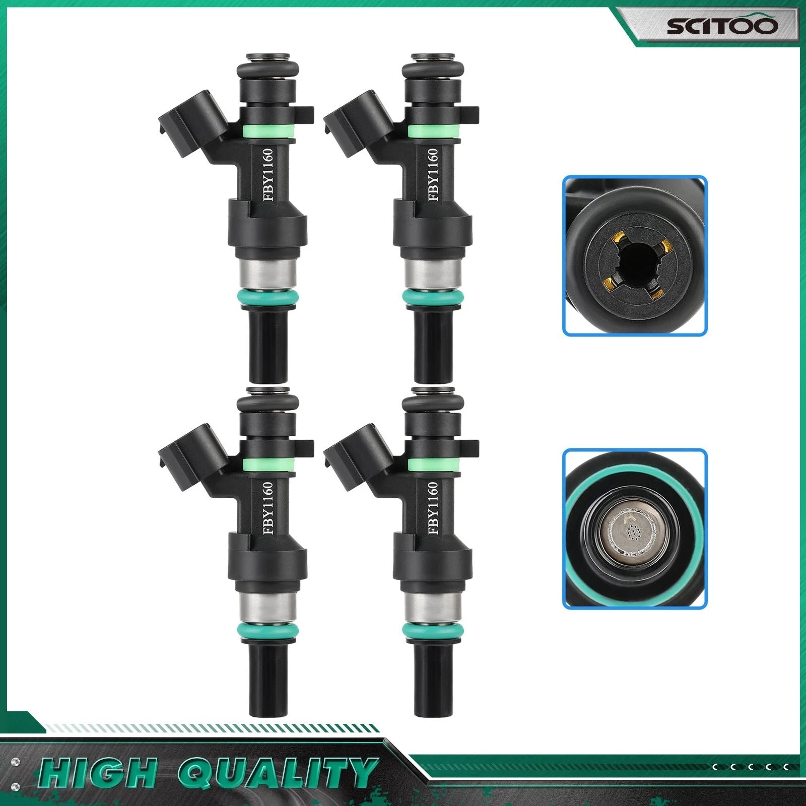 Set of 4 Fuel Injectors for Nissan Versa 1.6L (2009–2011)