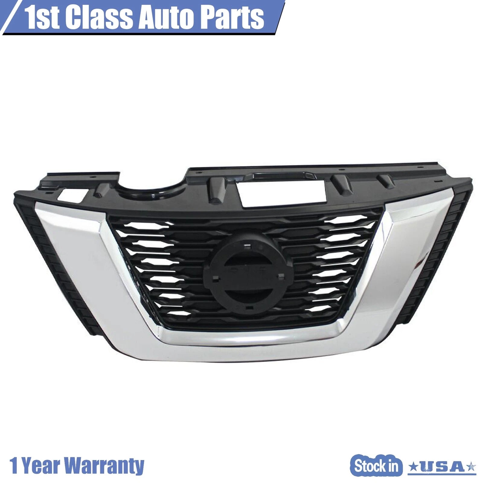 Chrome Front Bumper Grille for Nissan Rogue (2017-2018)