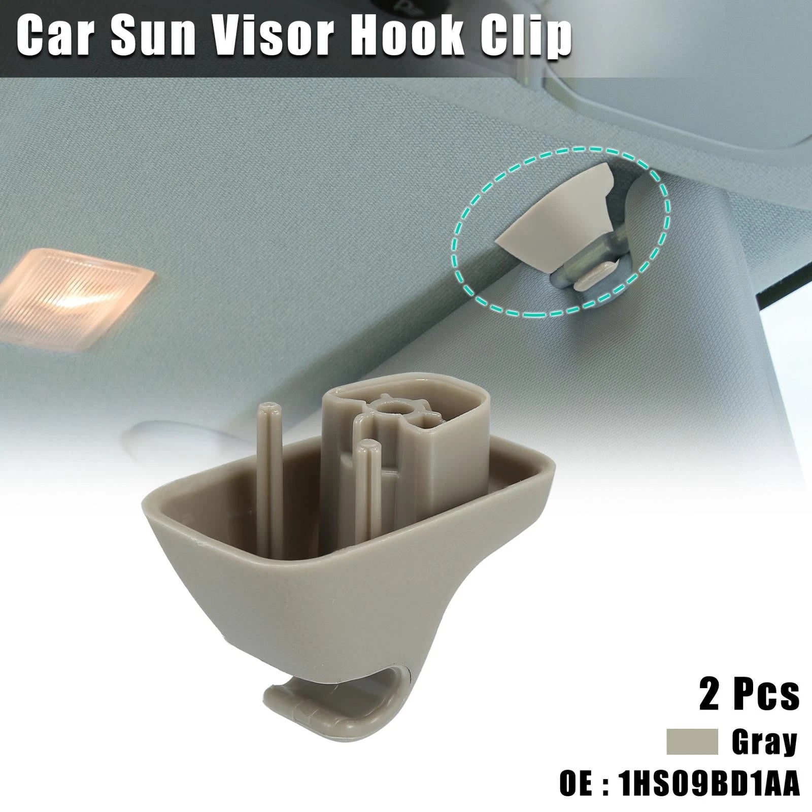 Set of 2 Sun Visor Retainer Clips for Dodge Ram 1500 2500 3500 4500 