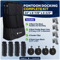 4-Pack Black Flat Boat Fender Kit 24" x 6-7/8" x 2-1/2"