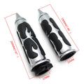 1 Pair Chrome Flame Spike Hand Grips for Honda Suzuki Kawasaki Yamaha
