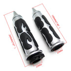 1 Pair Chrome Flame Spike Hand Grips for Honda Suzuki Kawasaki Yamaha