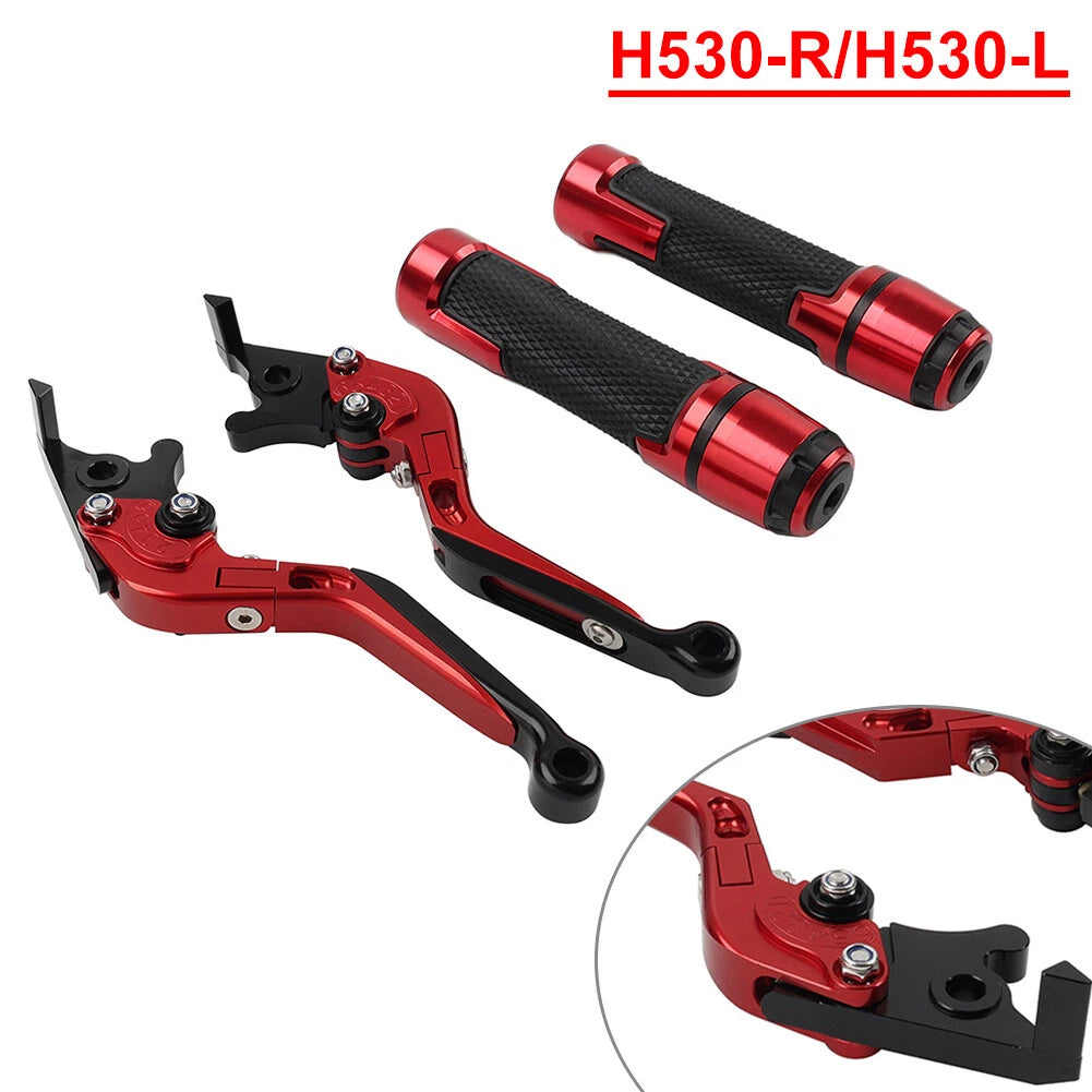 Set of 2 Red Extendable Brake Clutch Levers for Yamaha TMAX 500/560 (2017–2023)