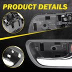 Set of 4 Gray Chrome Interior Door Handles for Toyota Camry (2002–2006)