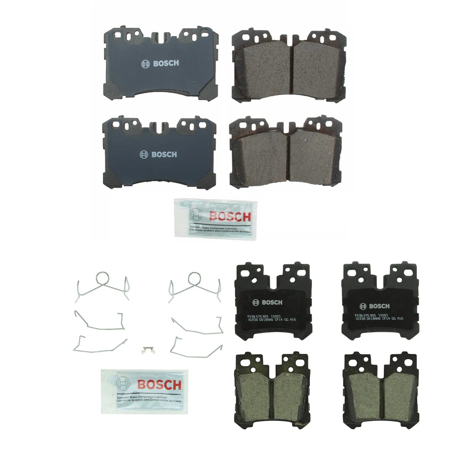 Bosch Quietcast Ceramic Disc Brake Pad Kit for LS460 LS500h Mirai (2007–2021)